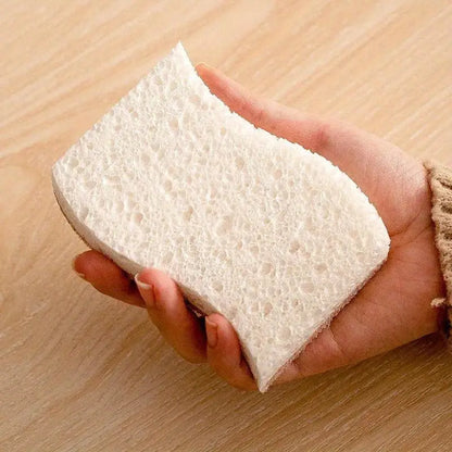 Kohana Coconut Fiber & Wood Pulp Dish Sponge, Natural Kitchen Scrub Sponges (1-Pack)